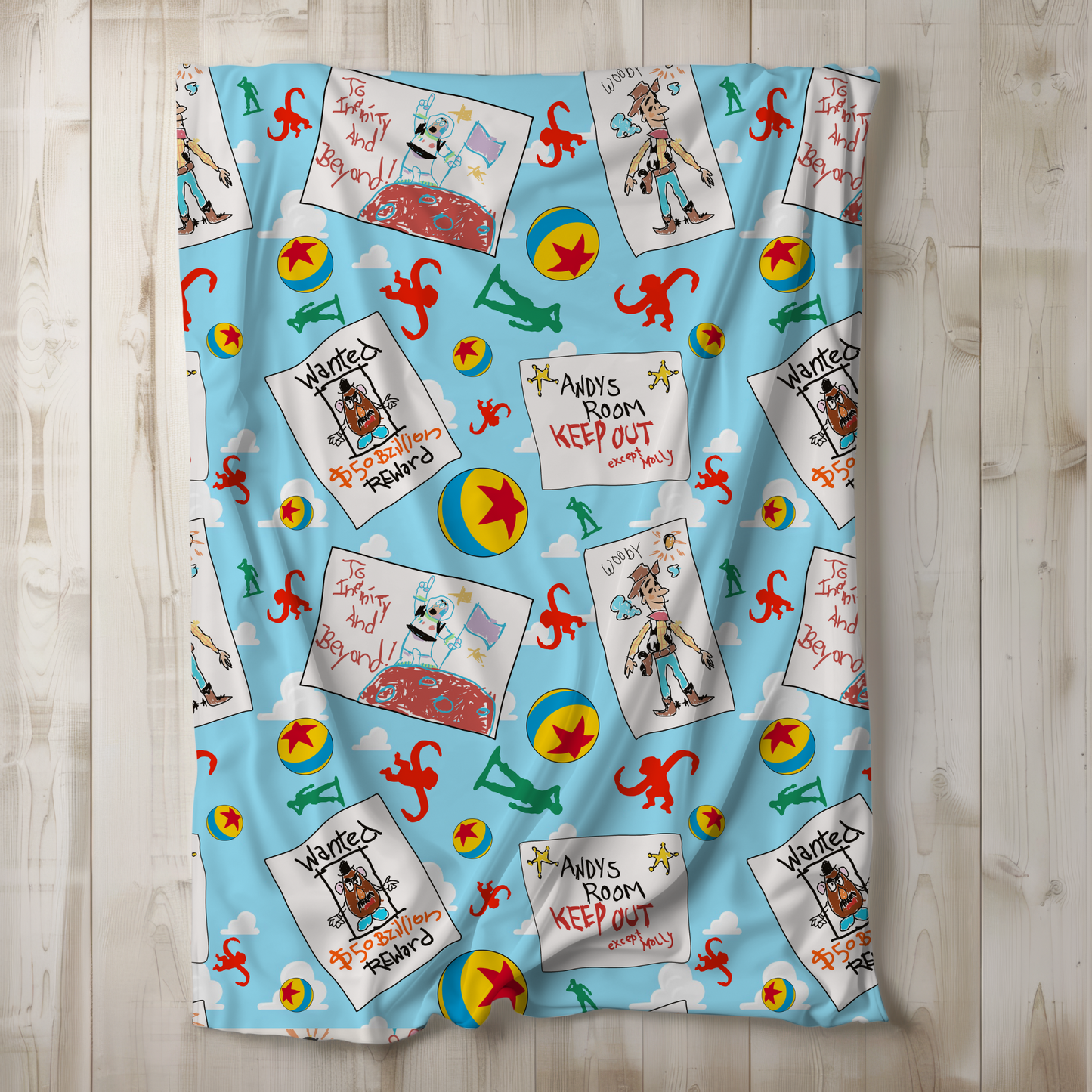 Blue Drawings Blanket