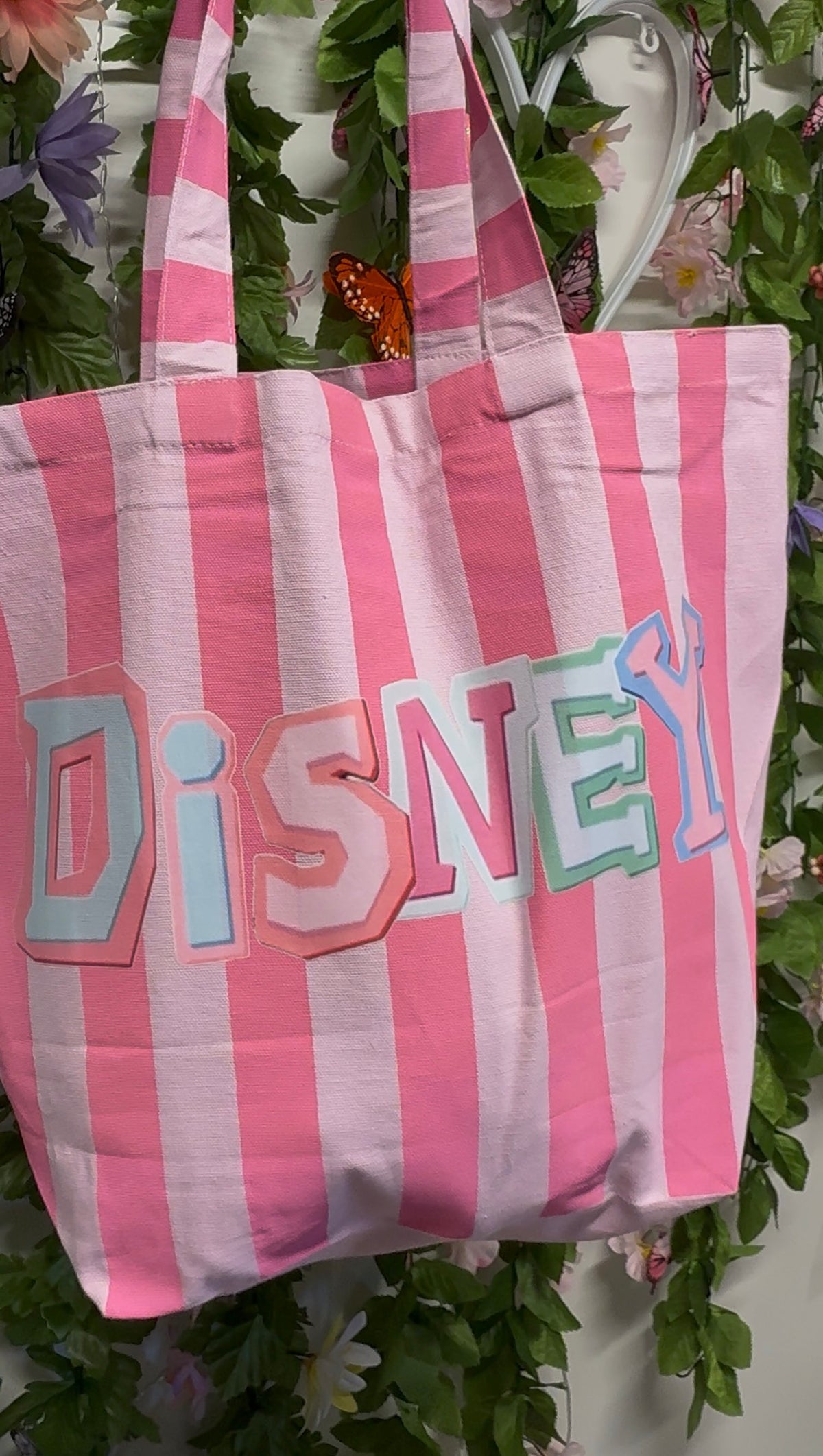 Pink Stripped Tote