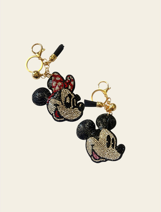 Bling mouse Head Keychains