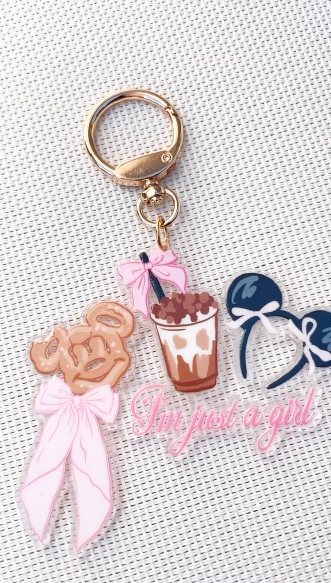 Just a girl Bag Charm