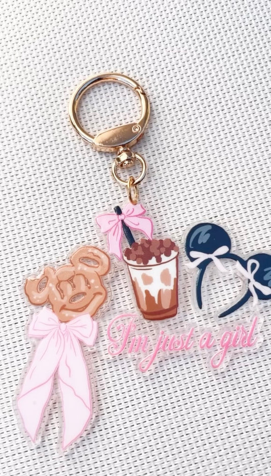 Just a girl Bag Charm