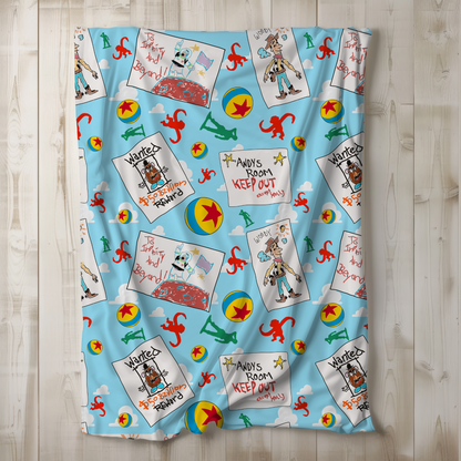 Blue Drawings Blanket