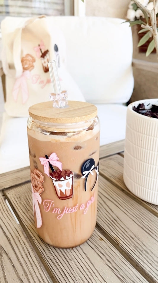 Just a girl 160z glass