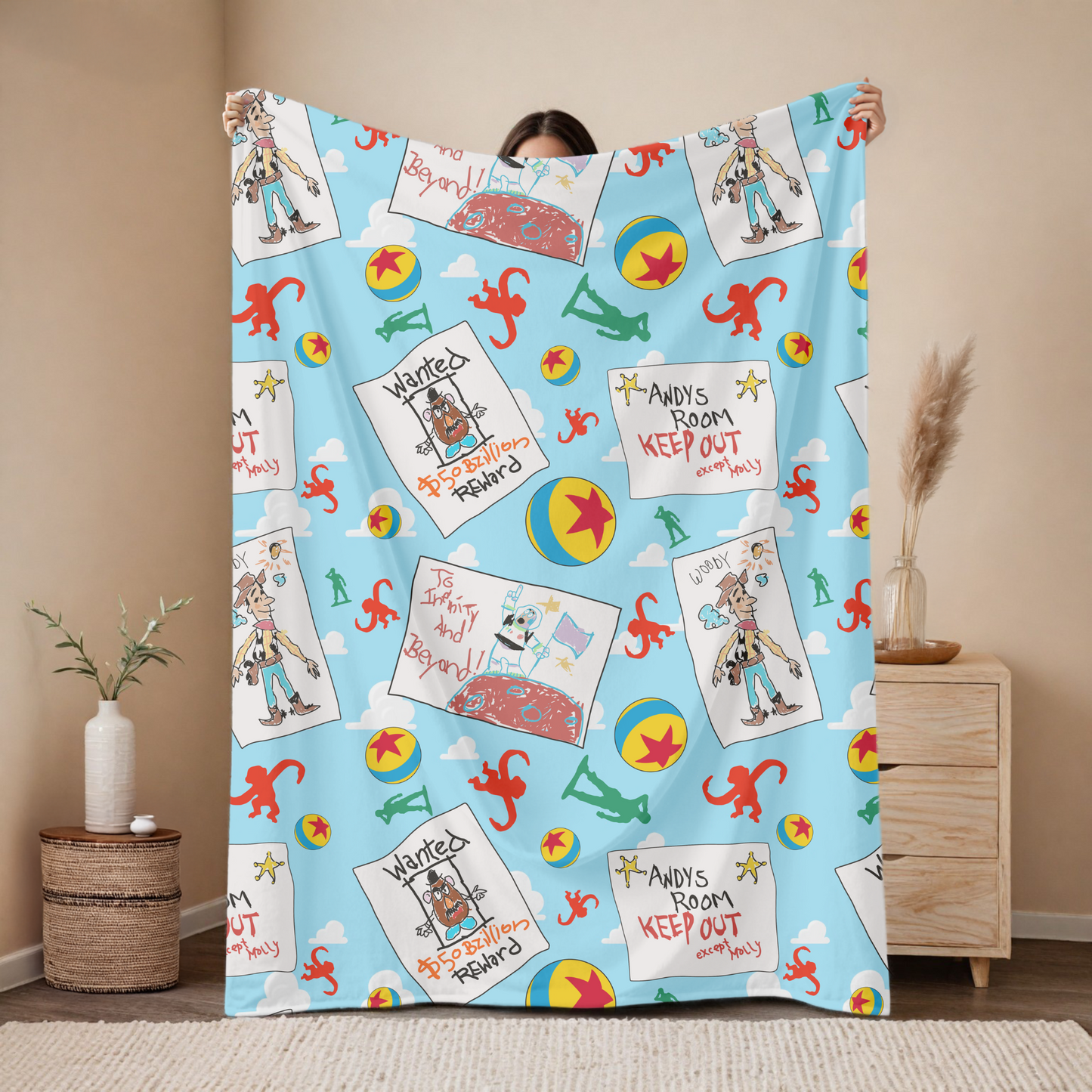 Blue Drawings Blanket