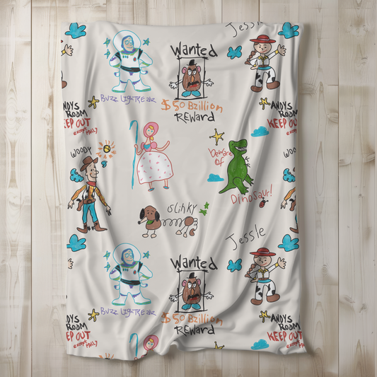 Andy’s Drawings Minky Blanket